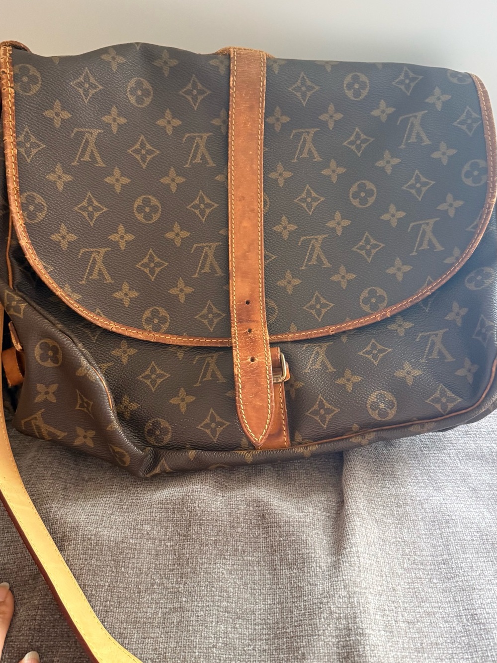 Authentic Louis Vuitton Saumur Monogram Messenger Bag